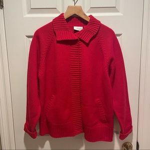Fabulous red car coat style sweater ❤️❤️❤️